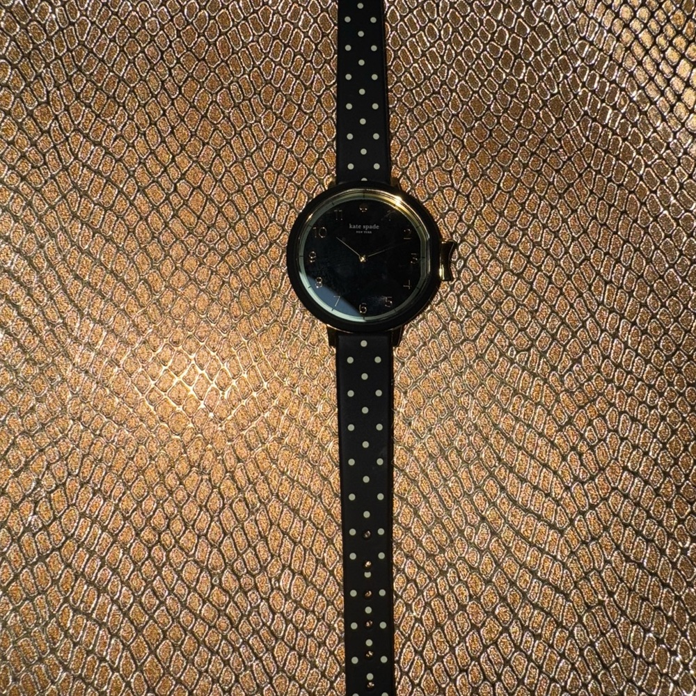 Preloved 💕 Kate Spade Black Polka Dot Watch